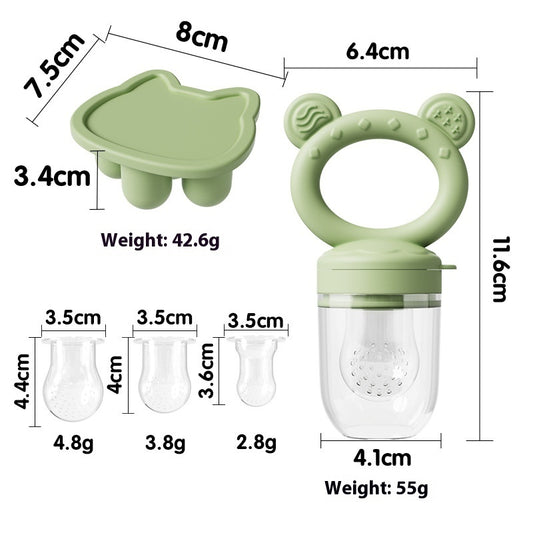 Baby Food Feeder Solid Food Tools Edible Silicon Fruit Feeder Baby Teether Nipple